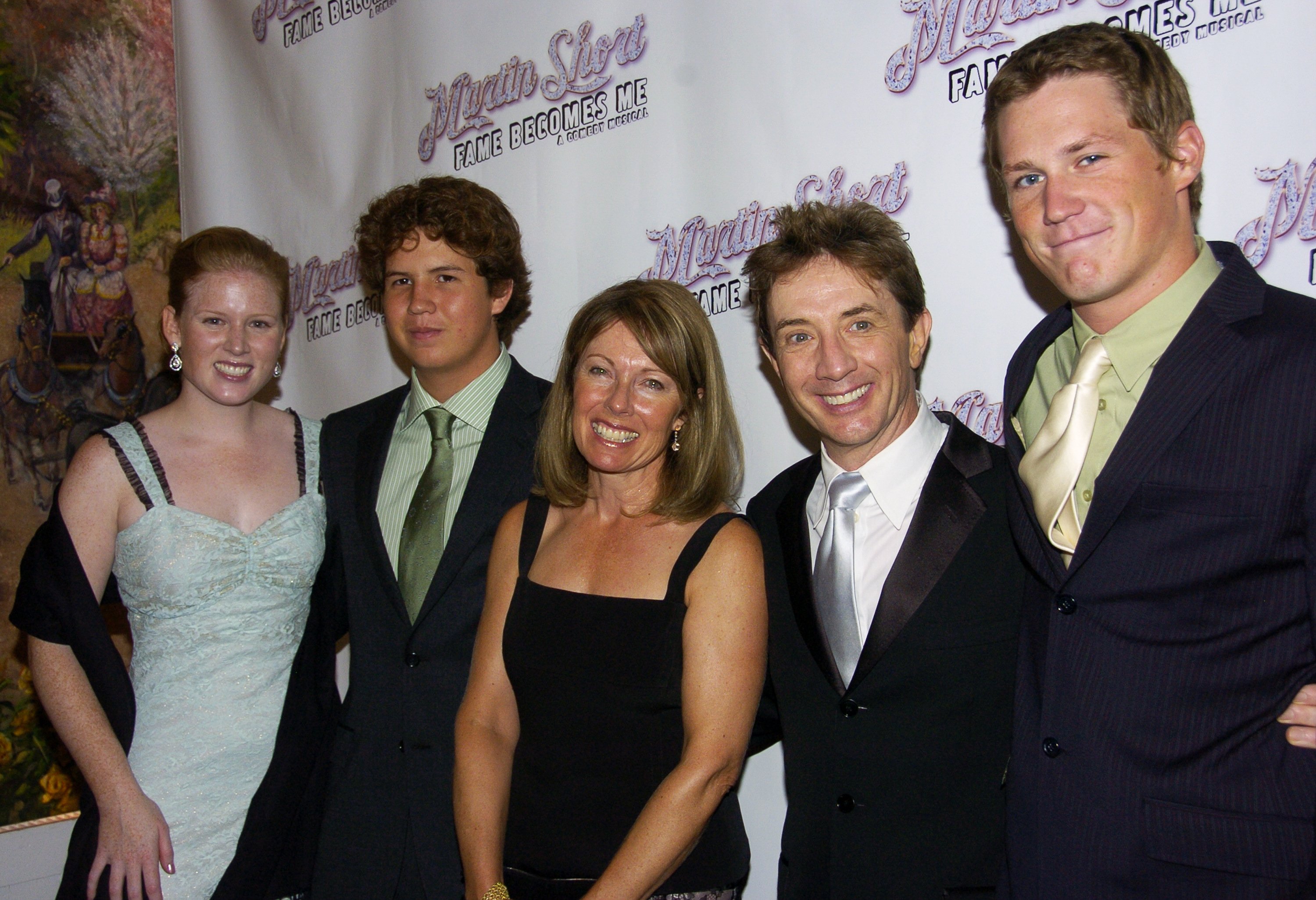 Martin Short, wife Nancy , and their children, Katherine, Henry and Oliver, get together at Tavern on the Green during an after-party following the opening night performance of Short's Broadway musical, "Martin Short: Fame Becomes Me." | Source: Getty Images
