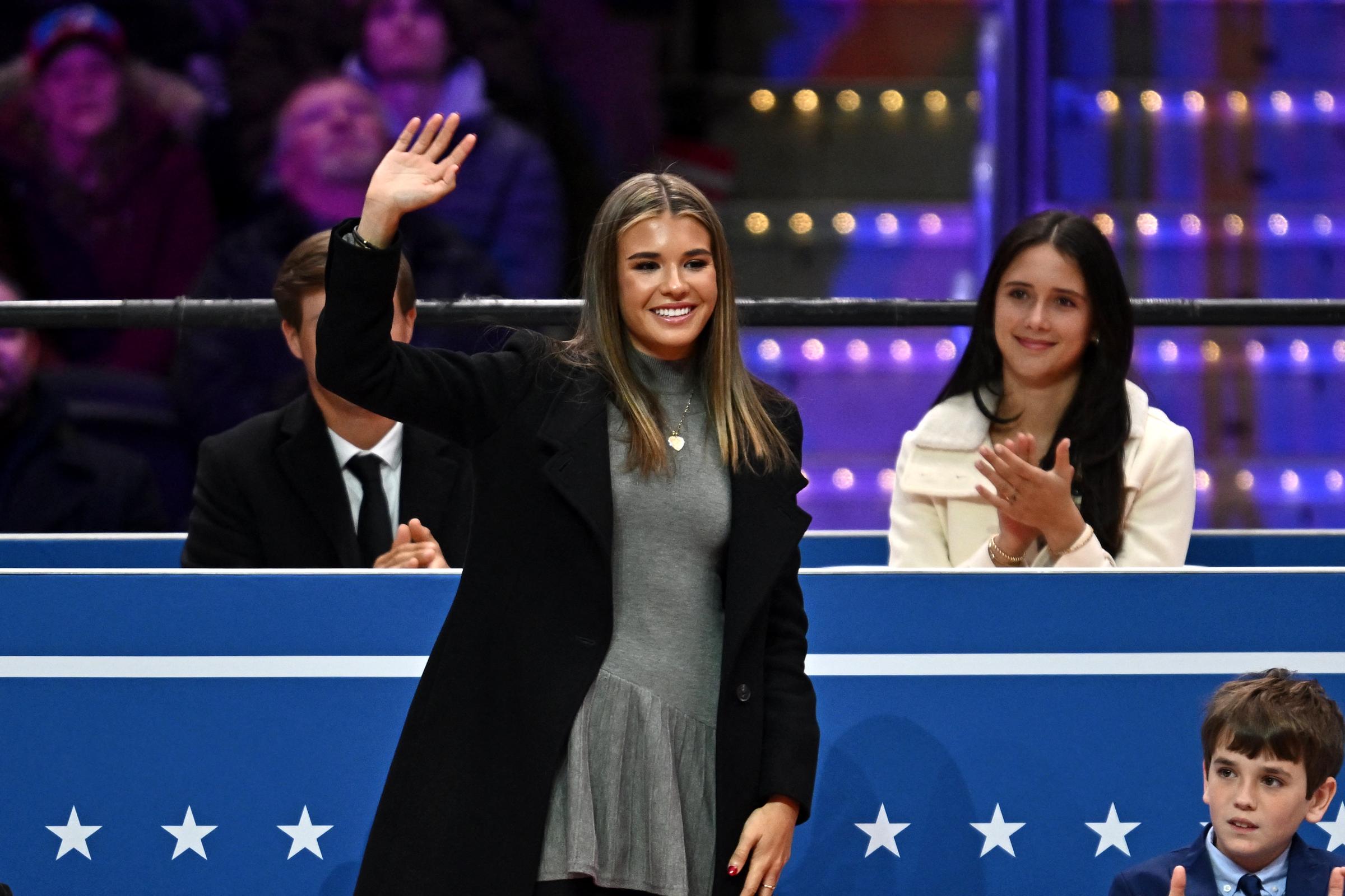 Kai Madison Trump gestures during the inaugural parade on January 20, 2025, in Washington, D.C. | Source: Getty Images