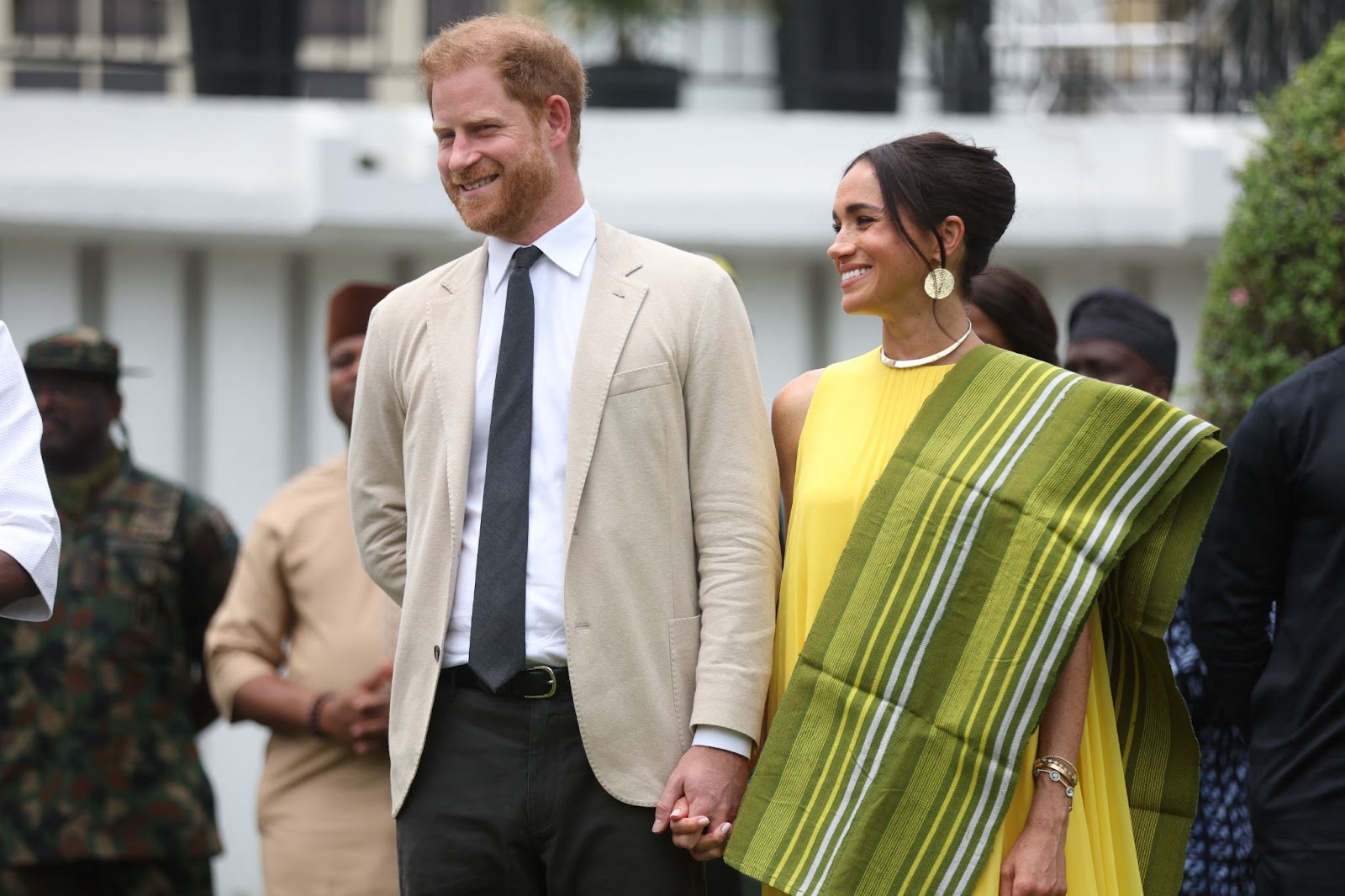 The Duke and Duchess of Sussex during their visit to Nigeria on May 12, 2024 | Source: Getty Images