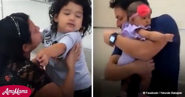 Heartbreaking moment immigrant mom realizes 3-year-old son doesn't remember her