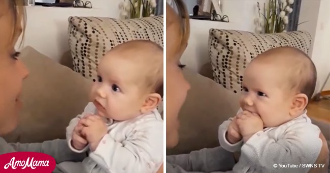 Mum sings Disney songs to baby and the adorable child can't take his eyes off her (video)