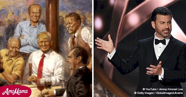 Jimmy Kimmel roasts Trump about a painting during his Brooklyn performance