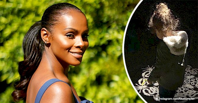 Tika Sumpter melts hearts with new photo of growing daughter in coat & her curly hair in a bun