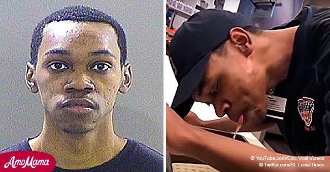 Pizza vendor, 21, pleads guilty to spitting on customer's pie and faces four years in prison