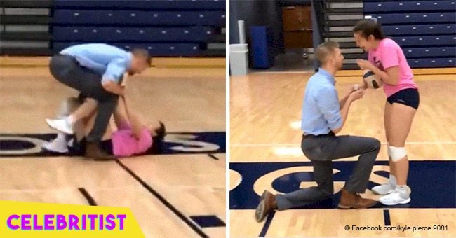 Story of how guy knocked his girlfriend to the ground while trying to propose went viral in 2018