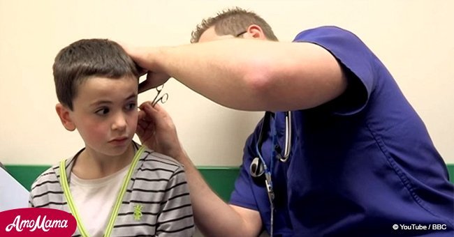 Little boy goes to ER thinking he has a pencil in his ear. But doctor finds a battery