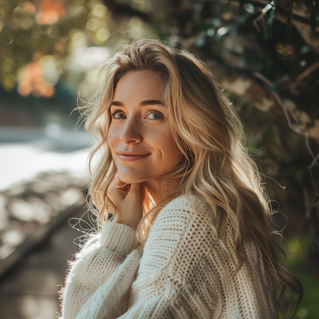 A happy woman in nature | Source: Midjourney