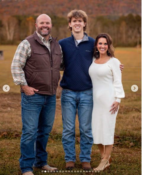 A screenshot of Saylor Waldrop with his parents from a post dated December 23, 2024. | Source: Instagram/gods_divine_nine