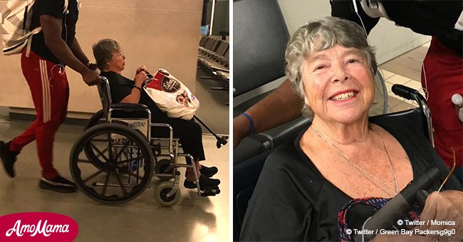 Traveler spots well-known sportsman helping elderly lady navigate airport (photo)