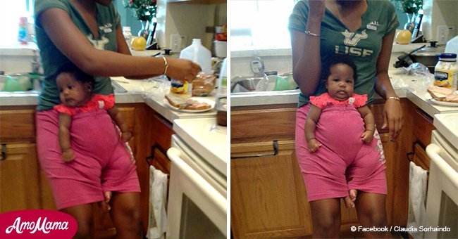 Cette maman partage une photo hilarante de l'endroit où la baby-sitter a mis son bébé pendant que celle-ci se faisait un sandwich