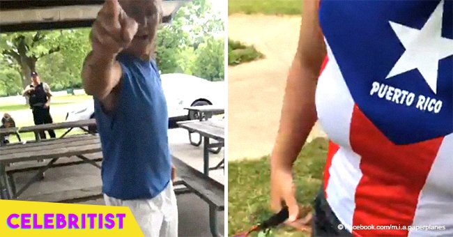 Woman harassed for wearing Puerto Rico shirt 'in America' as officer just stood by in viral video