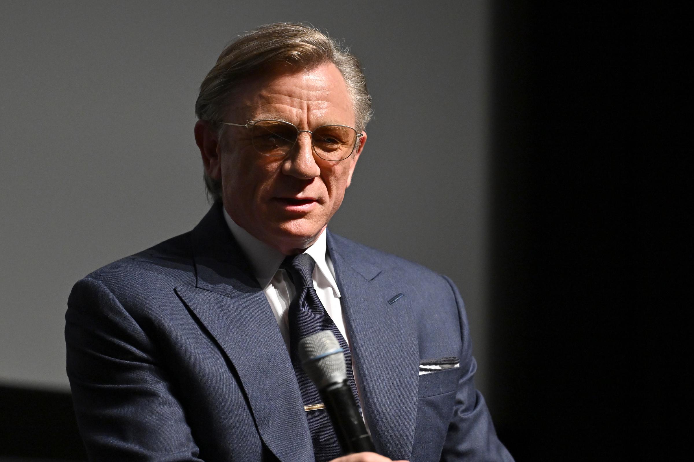 Daniel Craig speaks onstage during the "Wake Up Dead Man: A Knives Out Mystery" special screening at SVA Theater on November 2, 2025, in New York. | Source: Getty Images