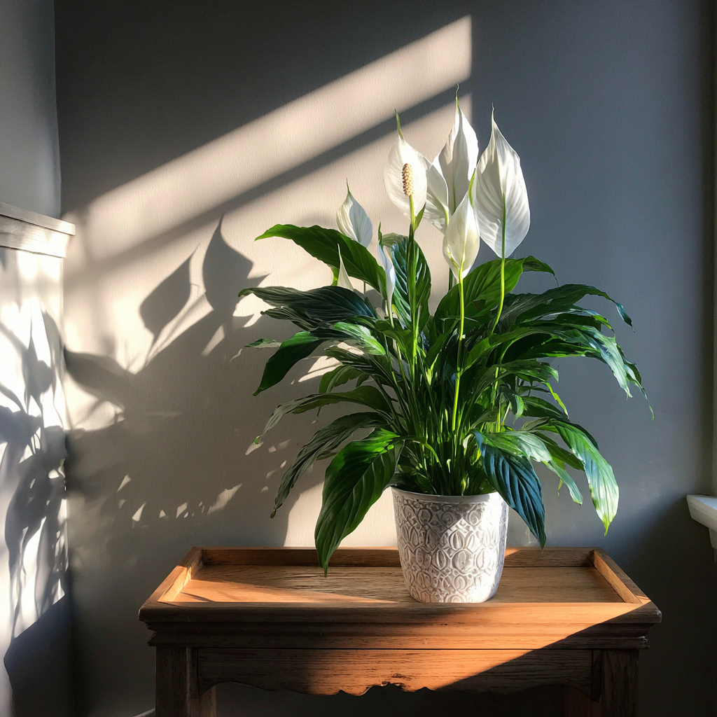 A plant on a hallway table | Source: Midjourney