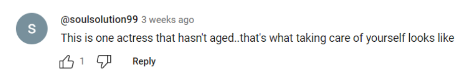A fan's comment on Sigourney Weaver's appearance on "The View" on May 17, 2023 | Source: YouTube/The View