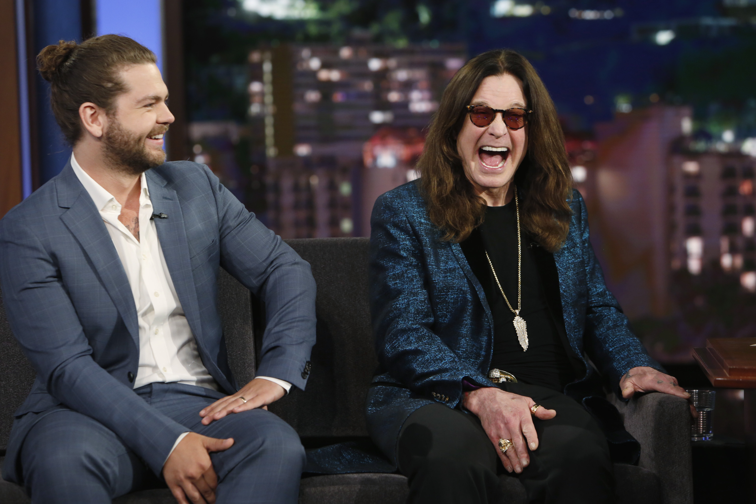 Jack and Ozzy Osbourne on "Jimmy Kimmel Live" in 2016. | Source: Getty Images