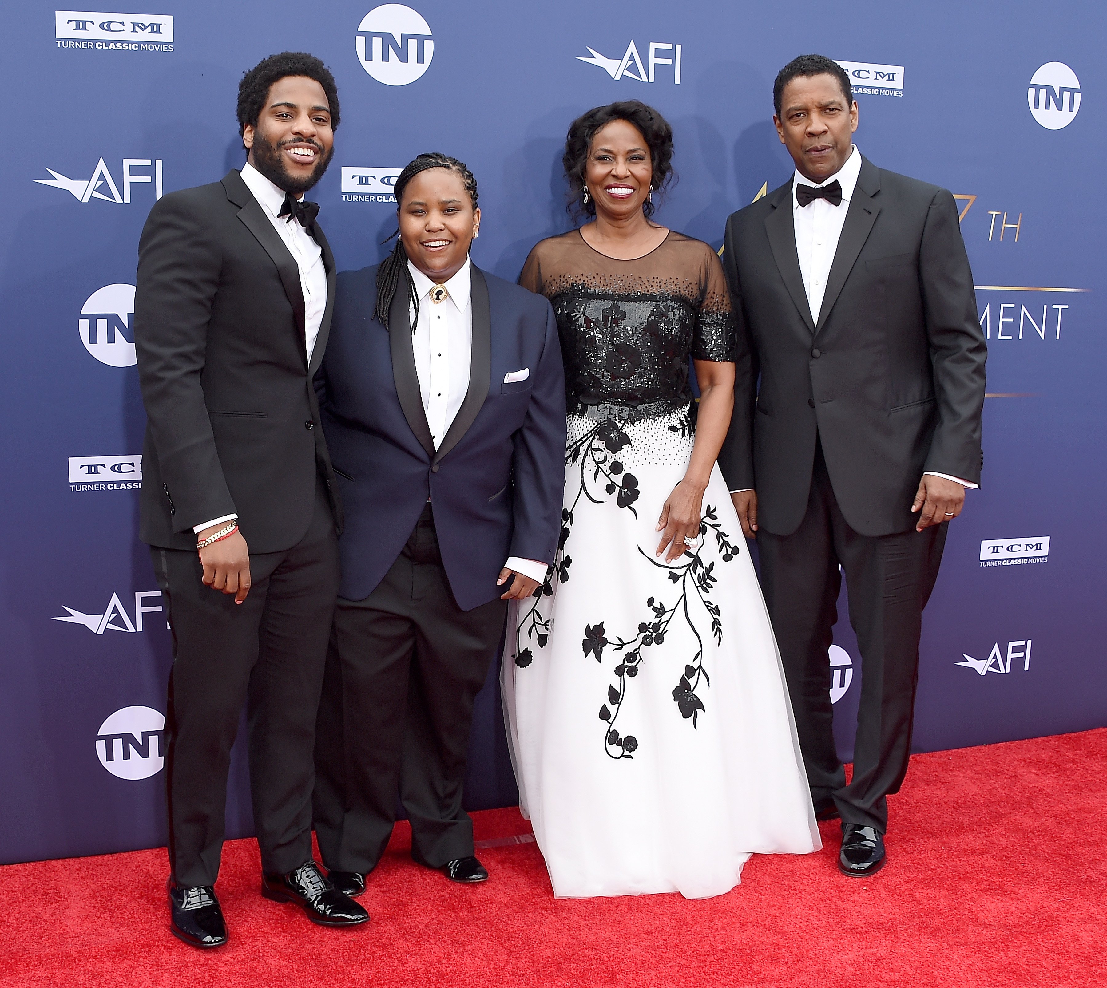 Malcolm Washington, Katia Washington, Pauletta Washington and winner Denzel Washington attend the 47th AFI Life Achievement Award honoring the actor on June 06, 2019 |  Source: Getty Images