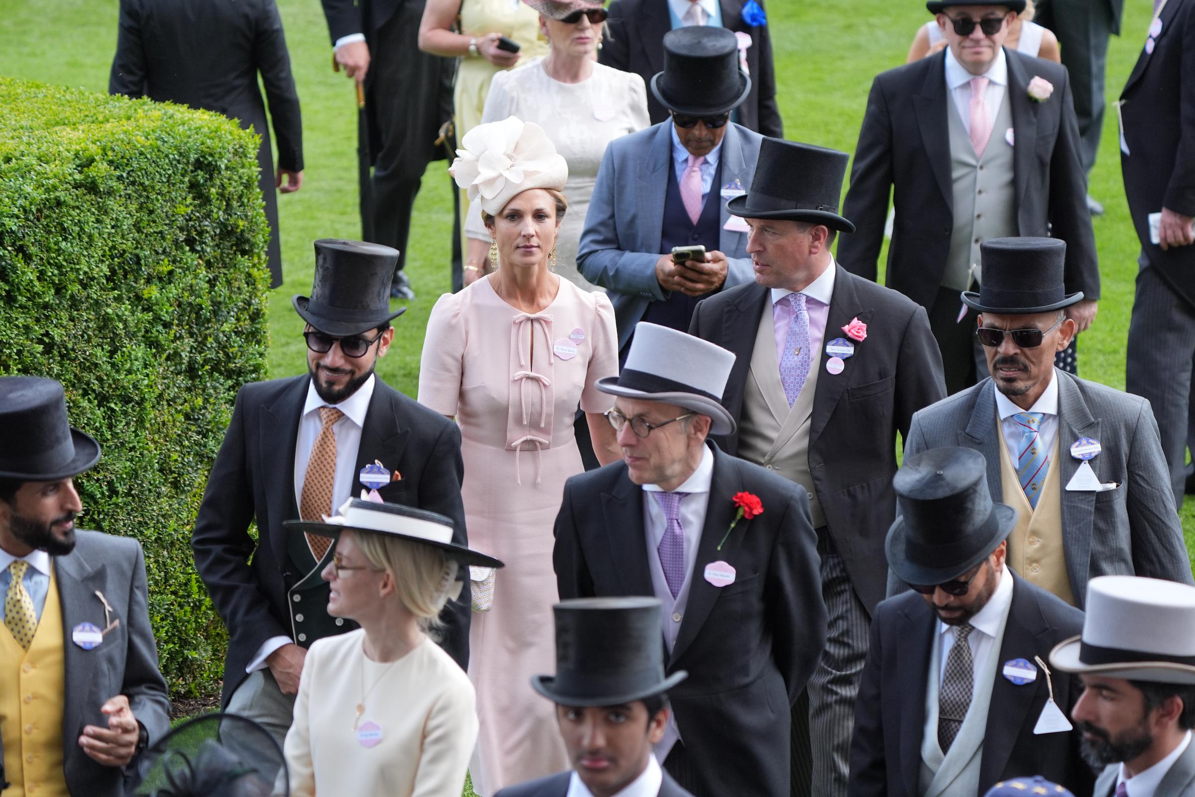 Harriet Sperling with Peter Phillips  during day four of Royal Ascot at Ascot Racecourse, Berkshire on June 21, 2024 | Source: Getty Images