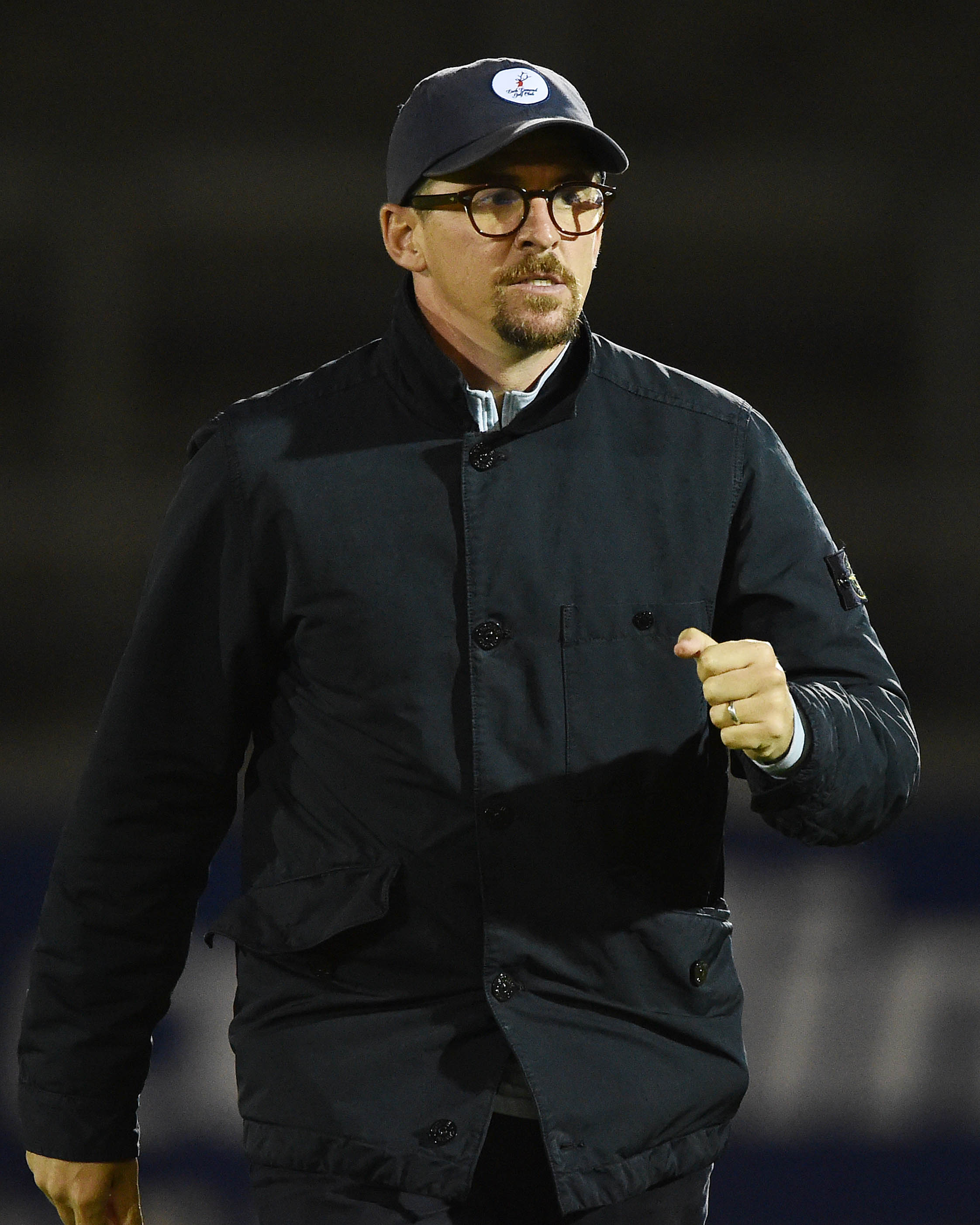 Joey Barton watches players warm up prior to the EFL Trophy Southern Group H match between Bristol Rovers and West Ham United U21 at The Memorial Stadium on 19 September 2023 in Bristol, England. | Source: Getty Images