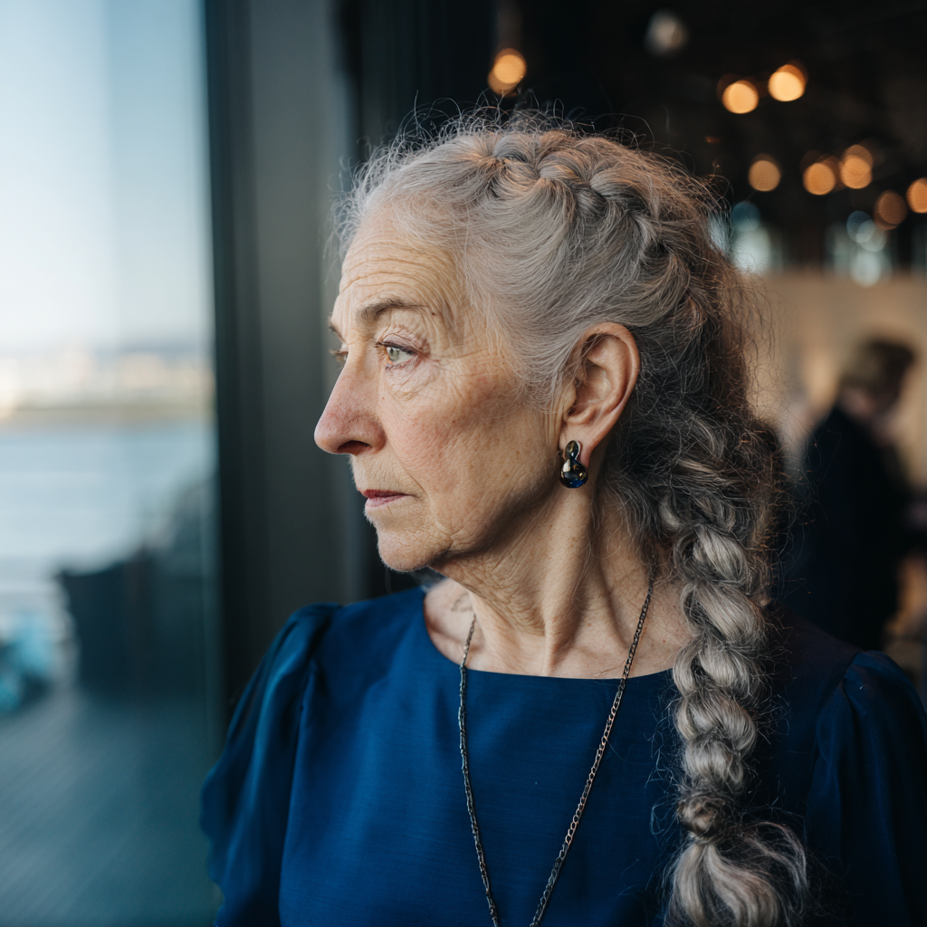 A pensive old woman | Source: Midjourney