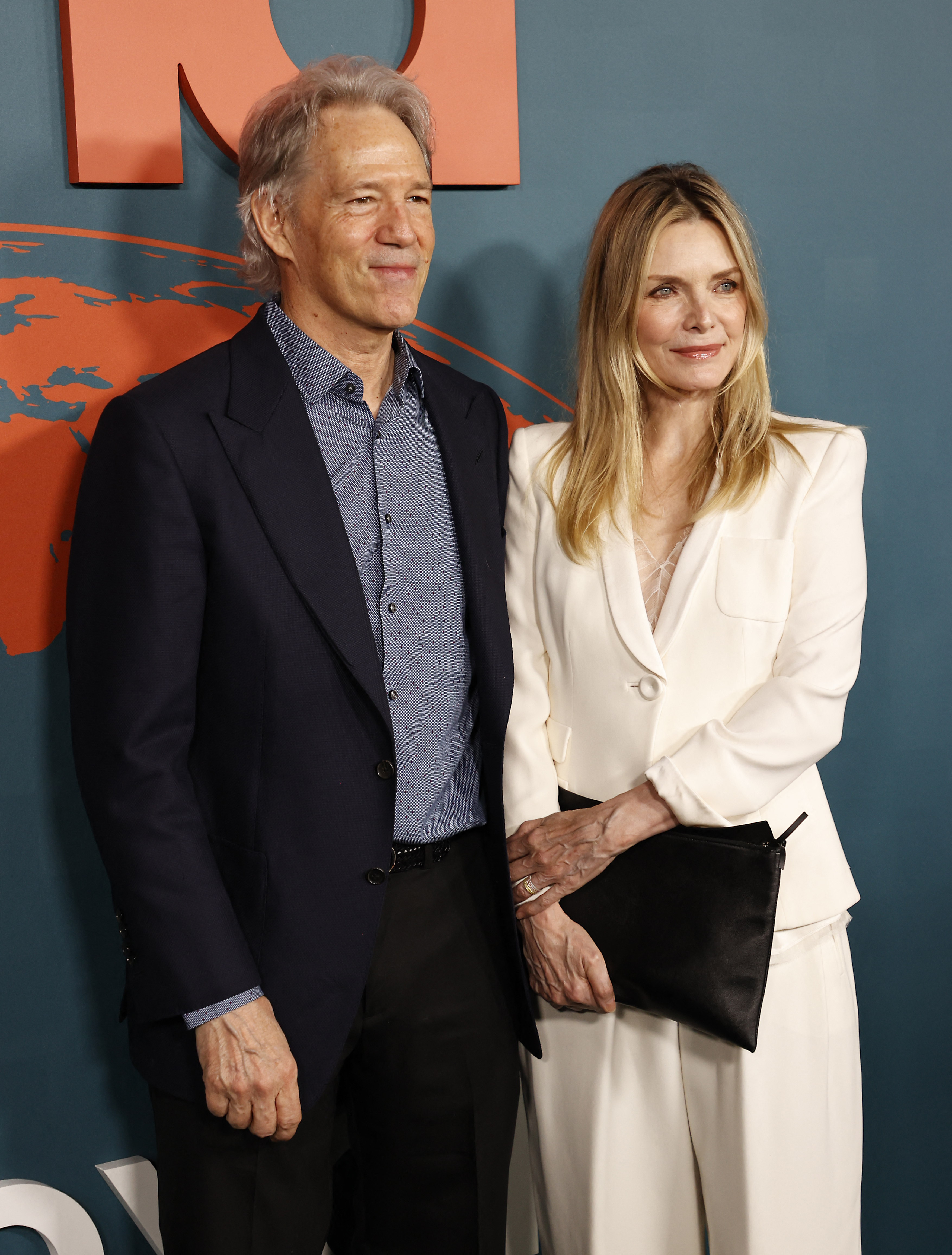 David E. Kelley and Michelle Pfeiffer at the 33rd Annual Environmental Media Association (EMA) Awards Gala in Los Angeles, California on January 27, 2024 | Source: Getty Images