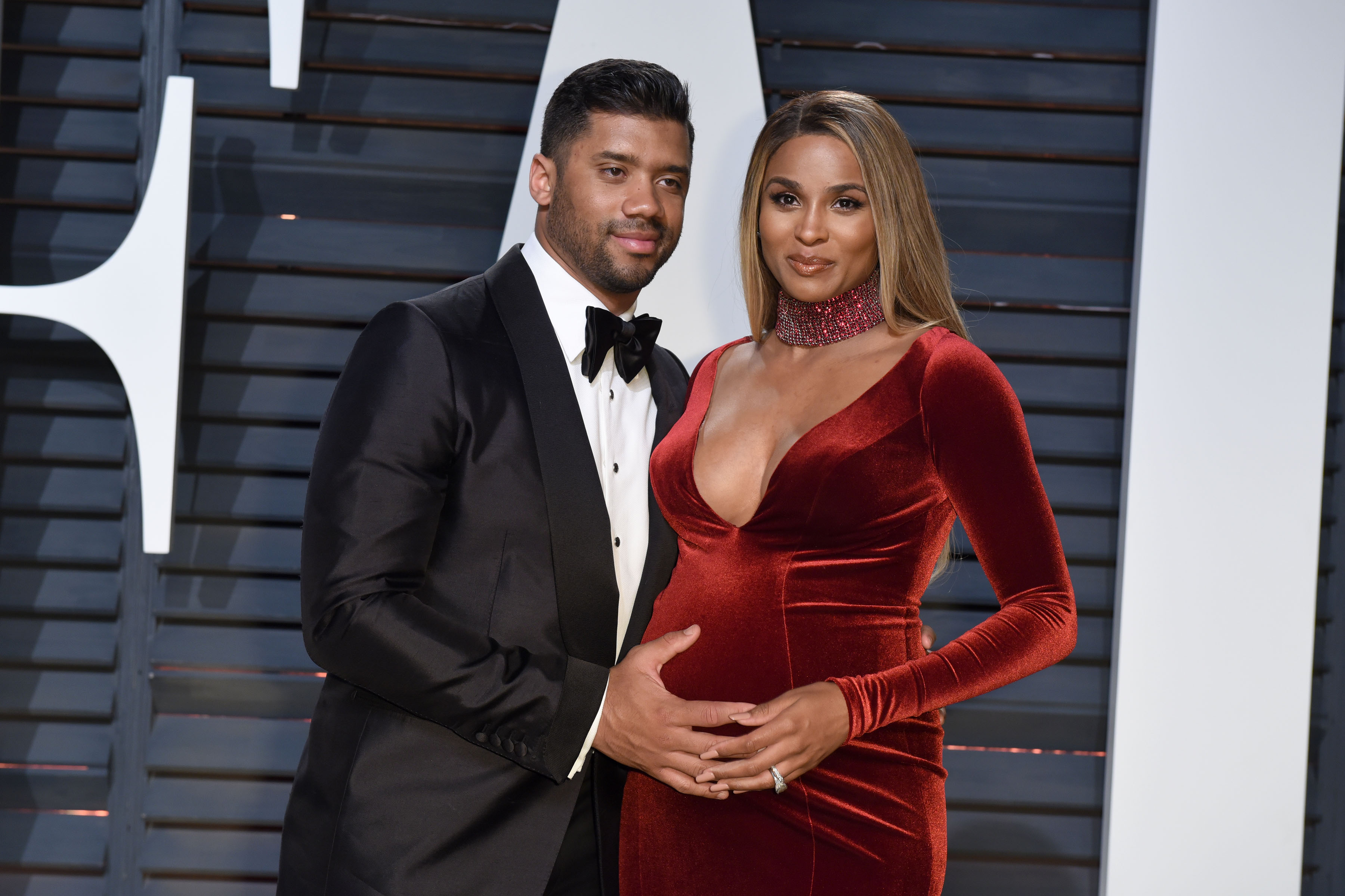 Russell Wilson and Ciara attend the Vanity Fair Oscar Party hosted by Graydon Carter at Wallis Annenberg Center for the Performing Arts on February 26, 2017, in Beverly Hills, California | Source: Getty Images