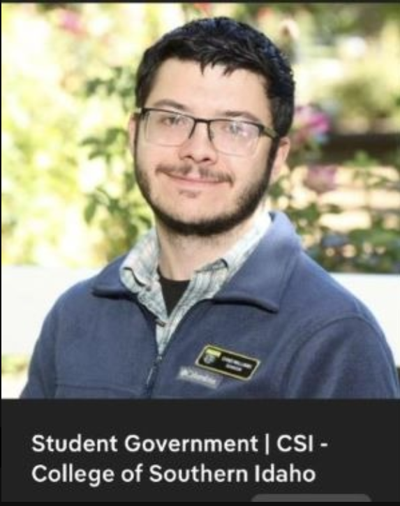 Chad Williams appears in a photo associated with the College of Southern Idaho's Student Government. According to reports, he attended the school from August 2022 through December 2023 before his social media posts—including one describing an armed incident near his childhood home in Waddell, Arizona—resurfaced following the Twin Falls In-N-Out shooting investigation. | Source: X/0HOUR1