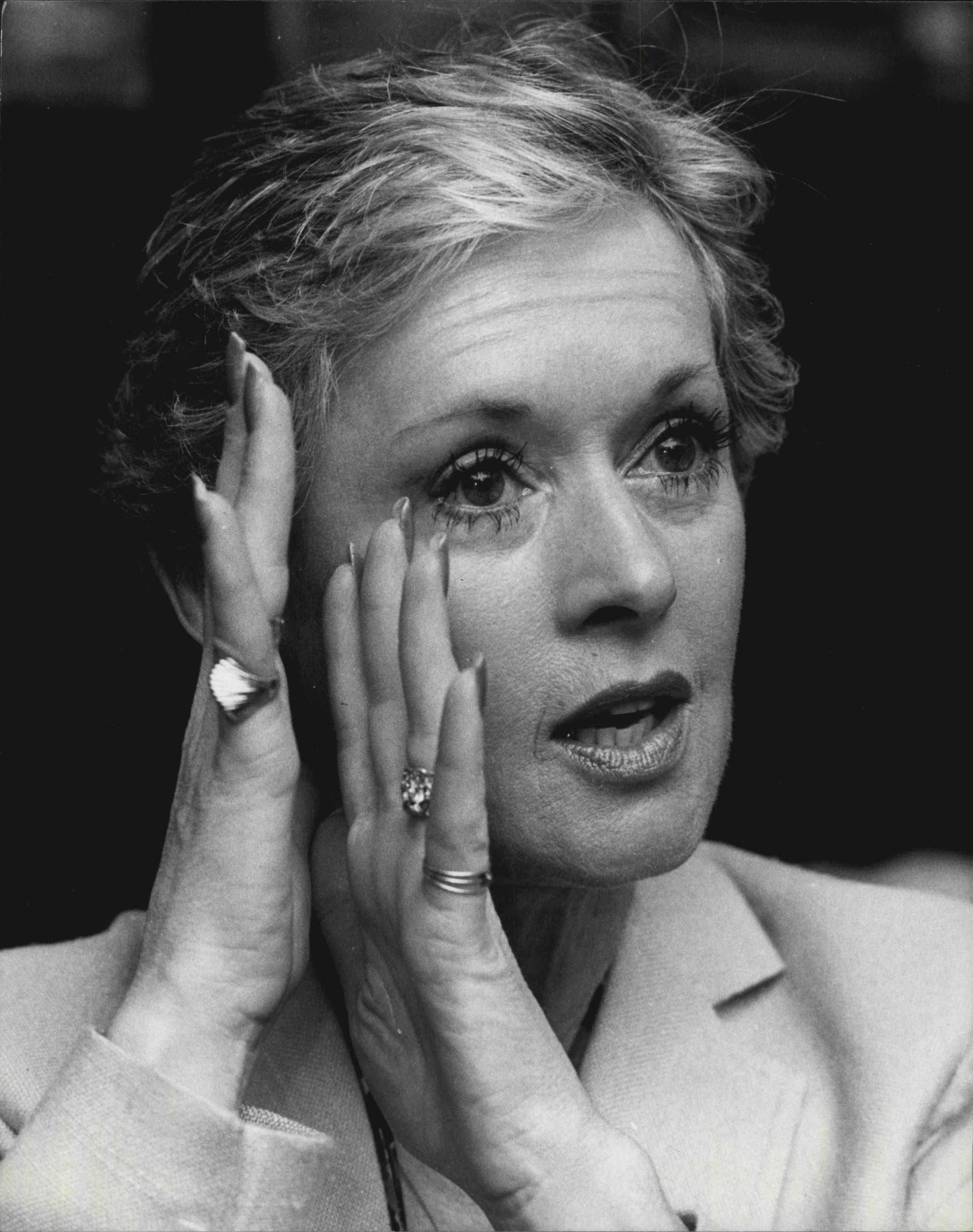 Tippi Hedren, at a press conference to publice the movie "Roar" at the Sebel Townhouse, on October 26, 1981. | Source: Getty Images