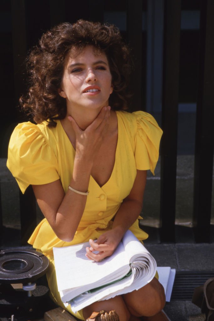L'actrice Clio Goldsmith sur le tournage du film "L'Etincelle" de Michel Lang, le 08 septembre 1983. | Photo : Getty Images