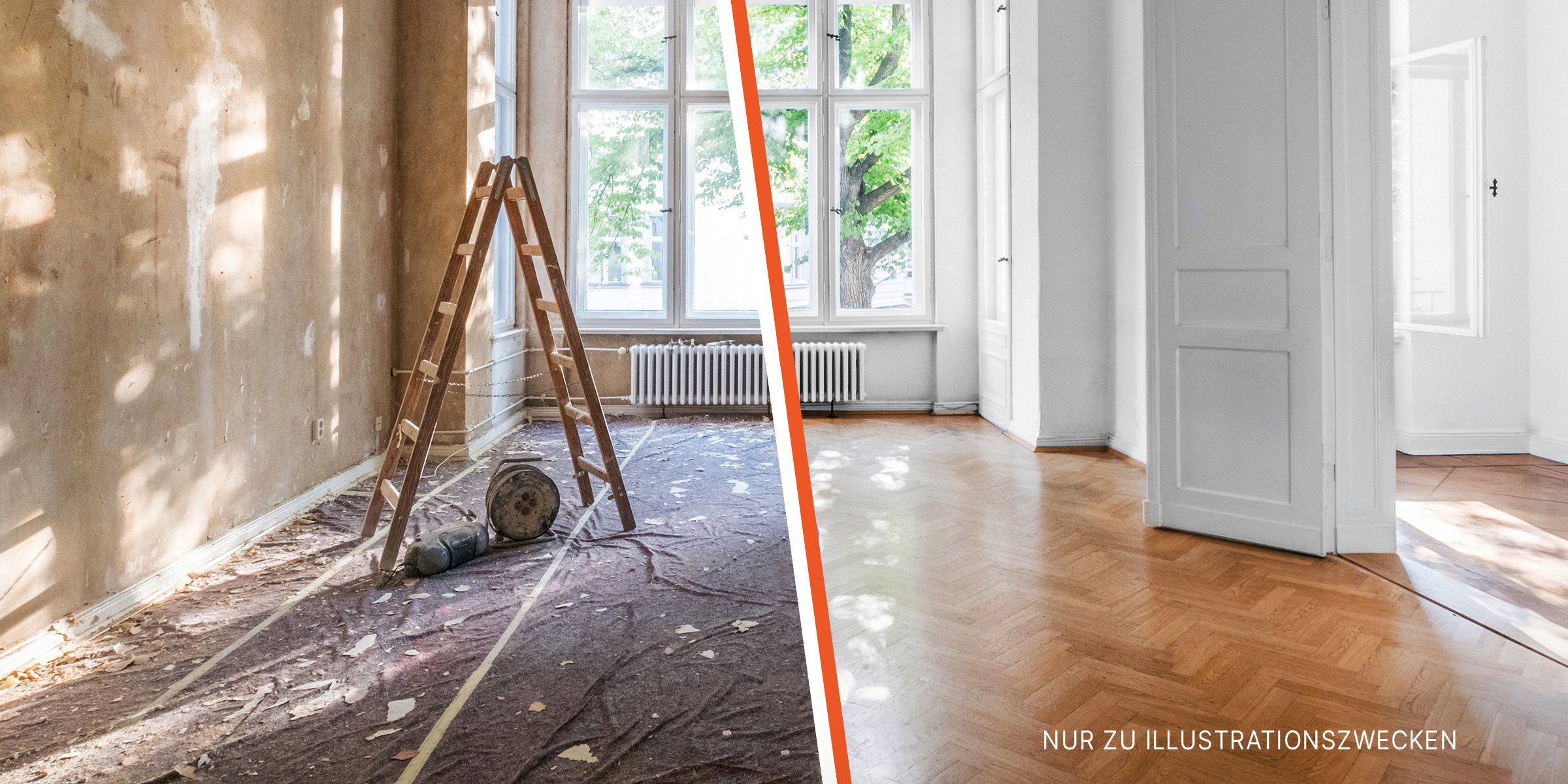 Haus vor und nach der Renovierung | Quelle: Shutterstock | Getty Images
