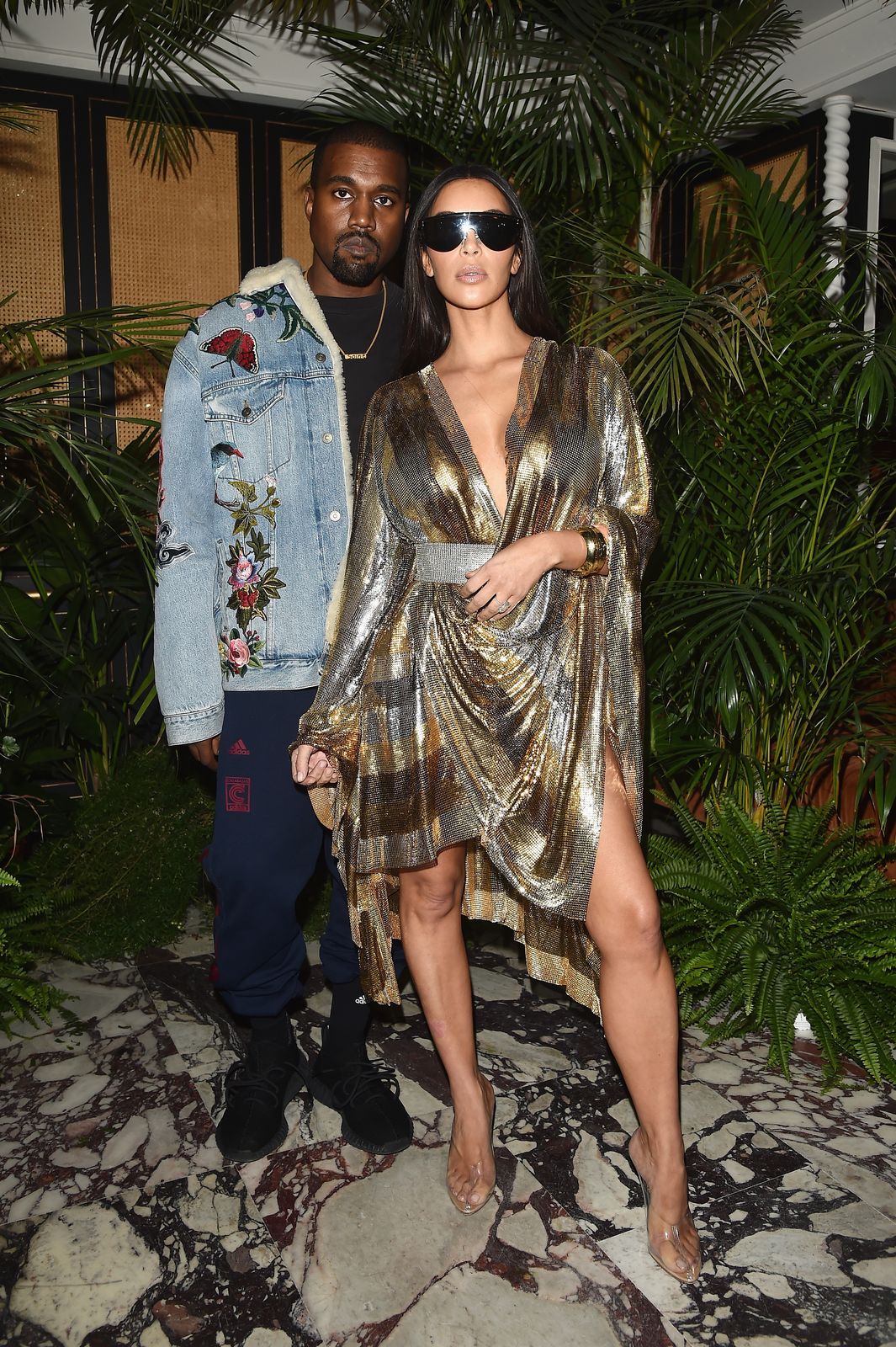 Kanye West & Kim Kardashian at the Balmain aftershow party during Paris Fashion Week on September 29, 2016 | Photo: Getty Images