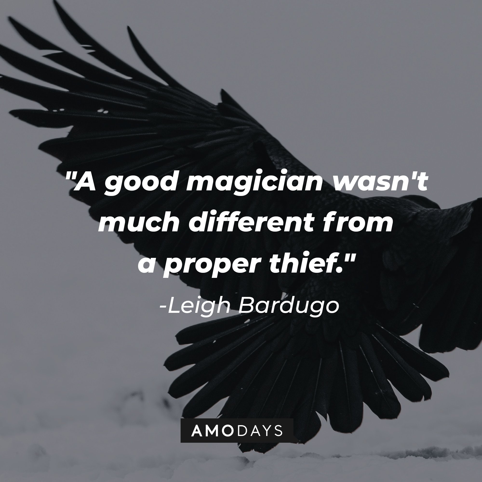 Leigh Bardugo’s quote: "A good magician wasn't much different from a proper thief." | Image: AmoDays