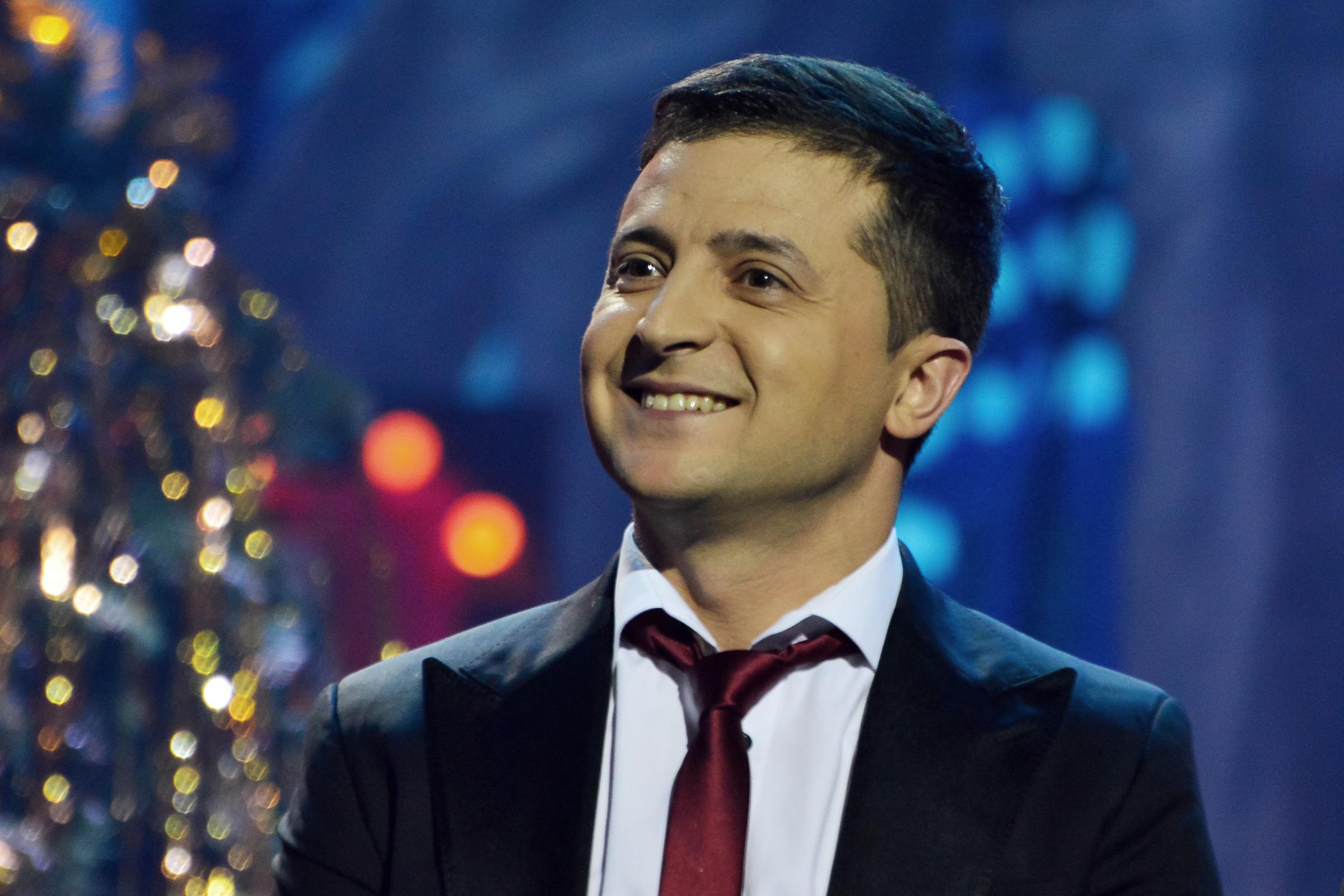 Actor Vladimir Zelenskyy during the shooting of the program "Evening Kiev" in Ukraine on December 11, 2016 | Source: Getty Images