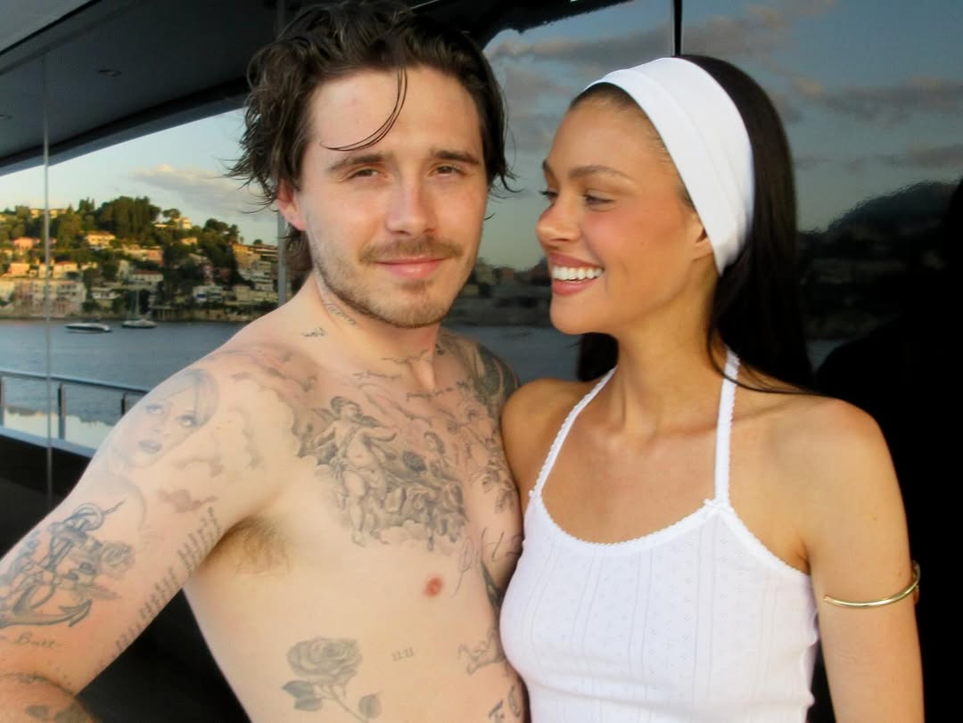 Brooklyn Beckham and Nicola Peltz on a yacht, in a post shared on July 9, 2025. | Source: Instagram/brooklynpeltzbeckham