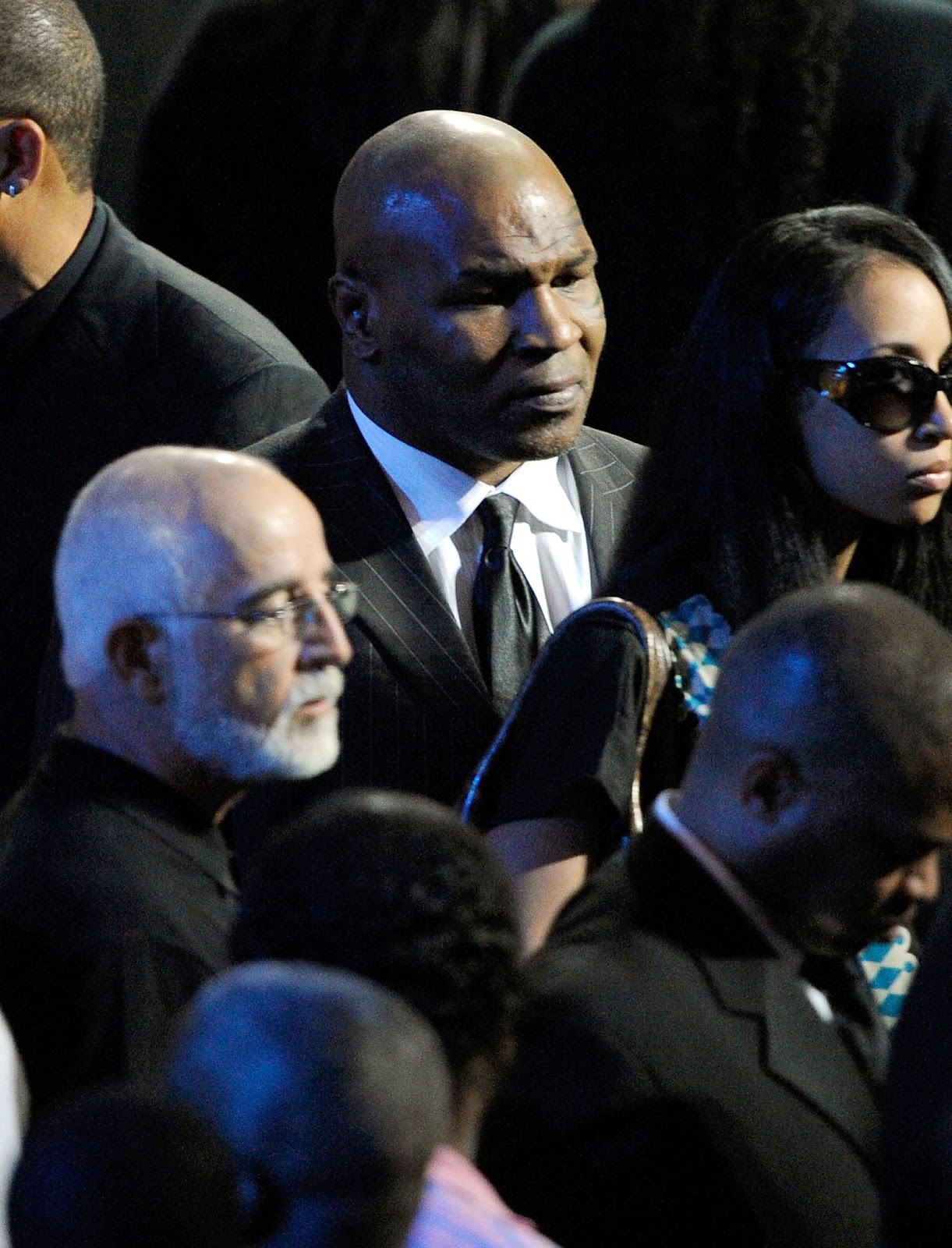 Mike Tyson at the Michael Jackson public memorial service at the Staples Center on July 7, 2009, in Los Angeles, California. | Source: Getty Images