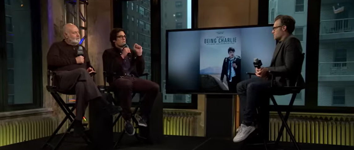 Rob and Nick Reiner in an interview about the movie "Being Charlie," from a video post dated May 6, 2016. | Source: YouTube/BUILDSeries