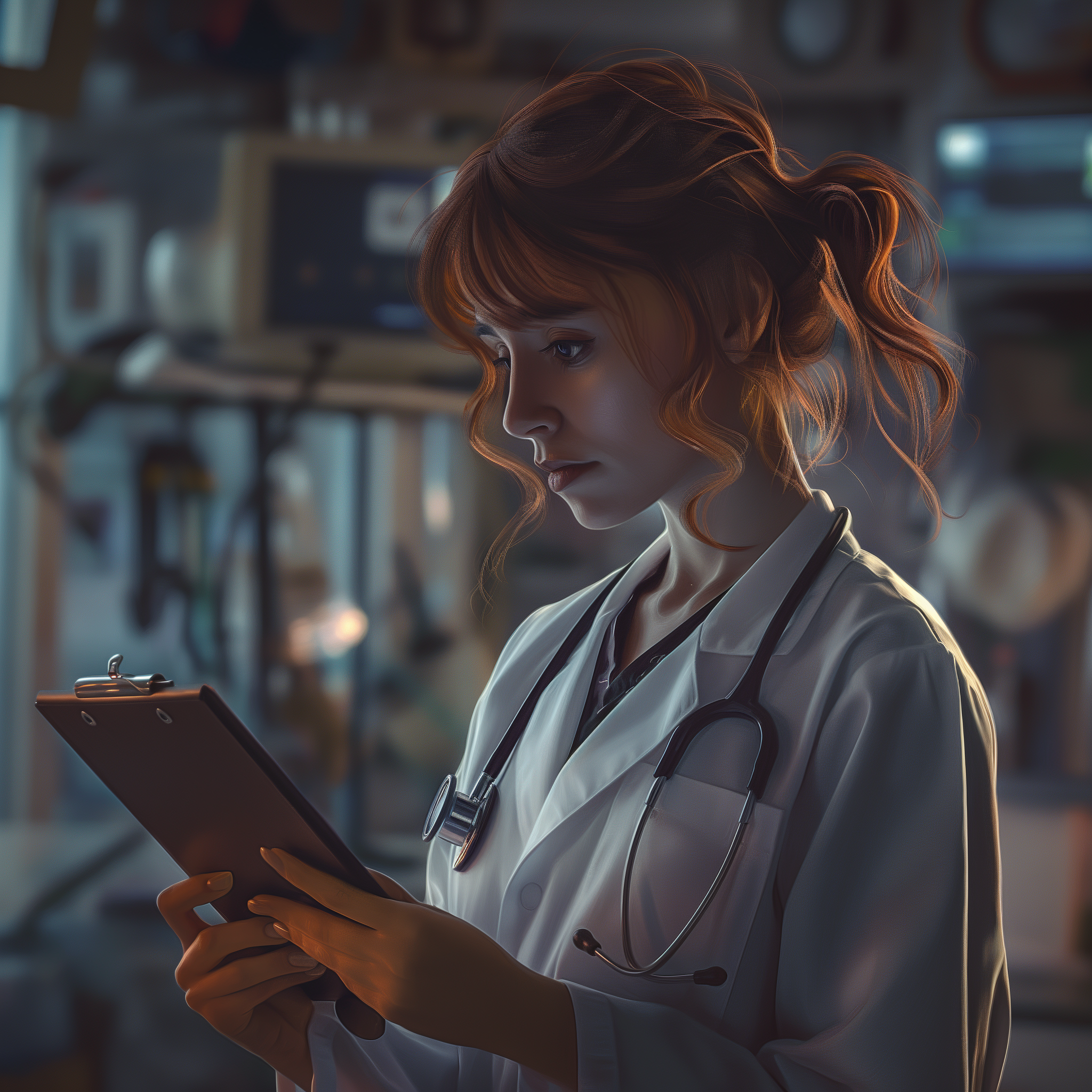 A doctor lost in her work | Source: Midjourney