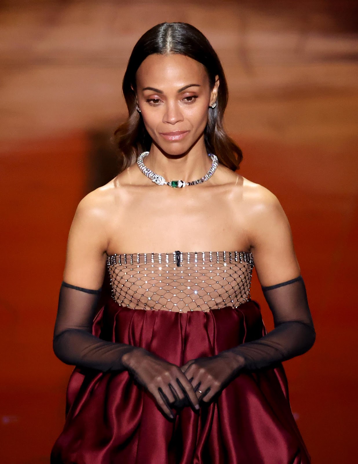 Zoe Saldana at the 97th Oscars held at the Dolby Theatre, on March 2, 2025 | Source: Getty Images