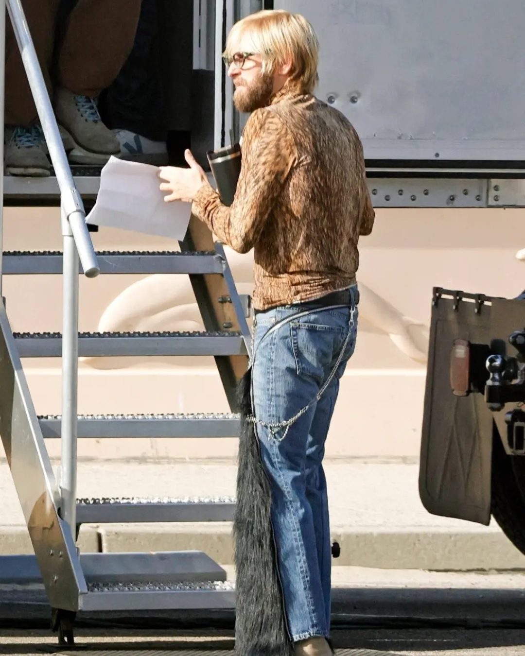 Jonah Hill is seen on the set of "Cut Off" in Los Angeles on October 6, 2025. | Source: Instagram/pagesix
