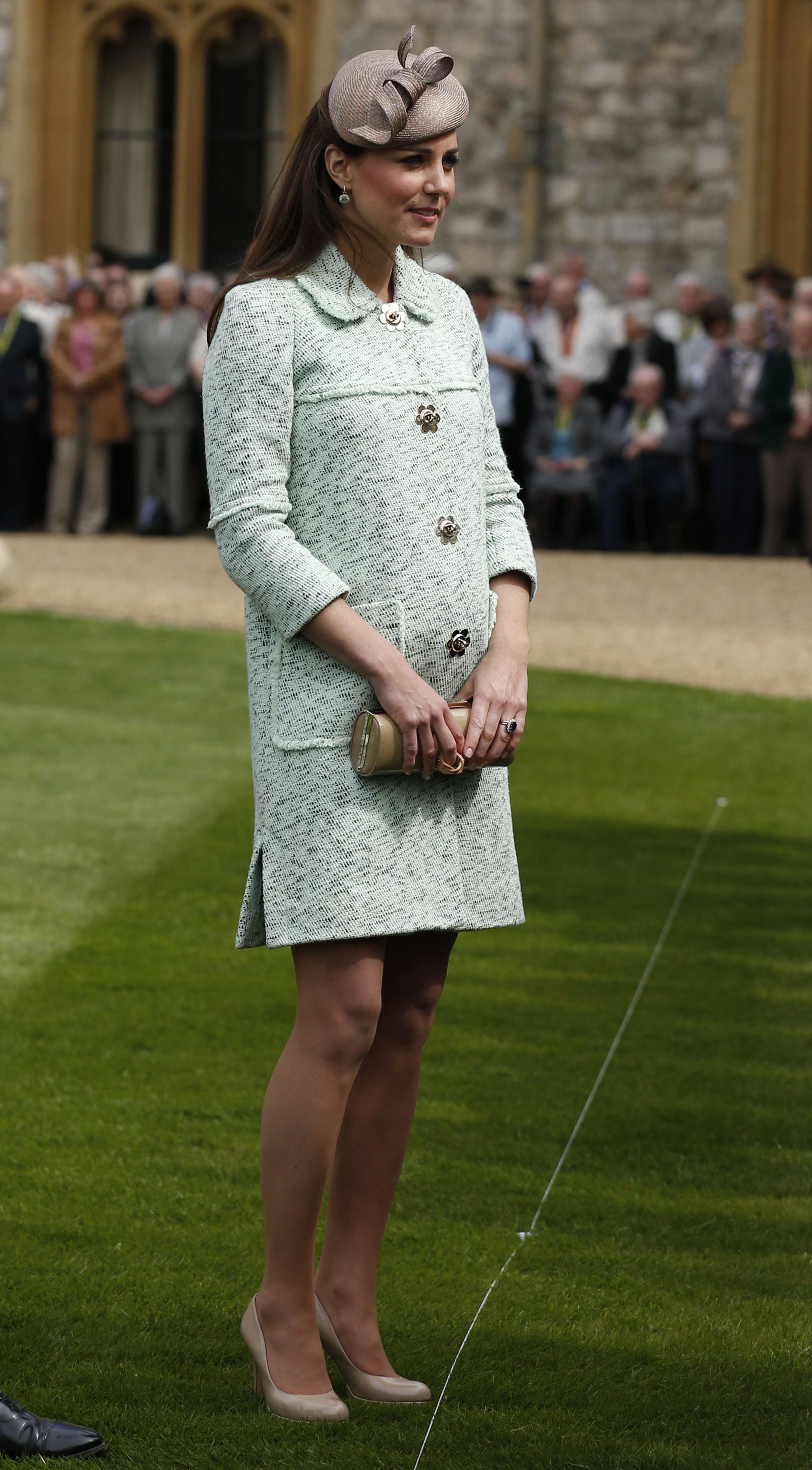 Kate Middleton, Duchess of Cambridge during the National Review of Queen's Scouts at Windsor Castle on April 21, 2013. / Source: Getty Images