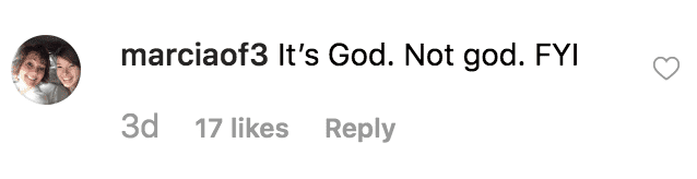 Fan comment on LyAnn Rimes post. | Source: Instagram/leannrimes