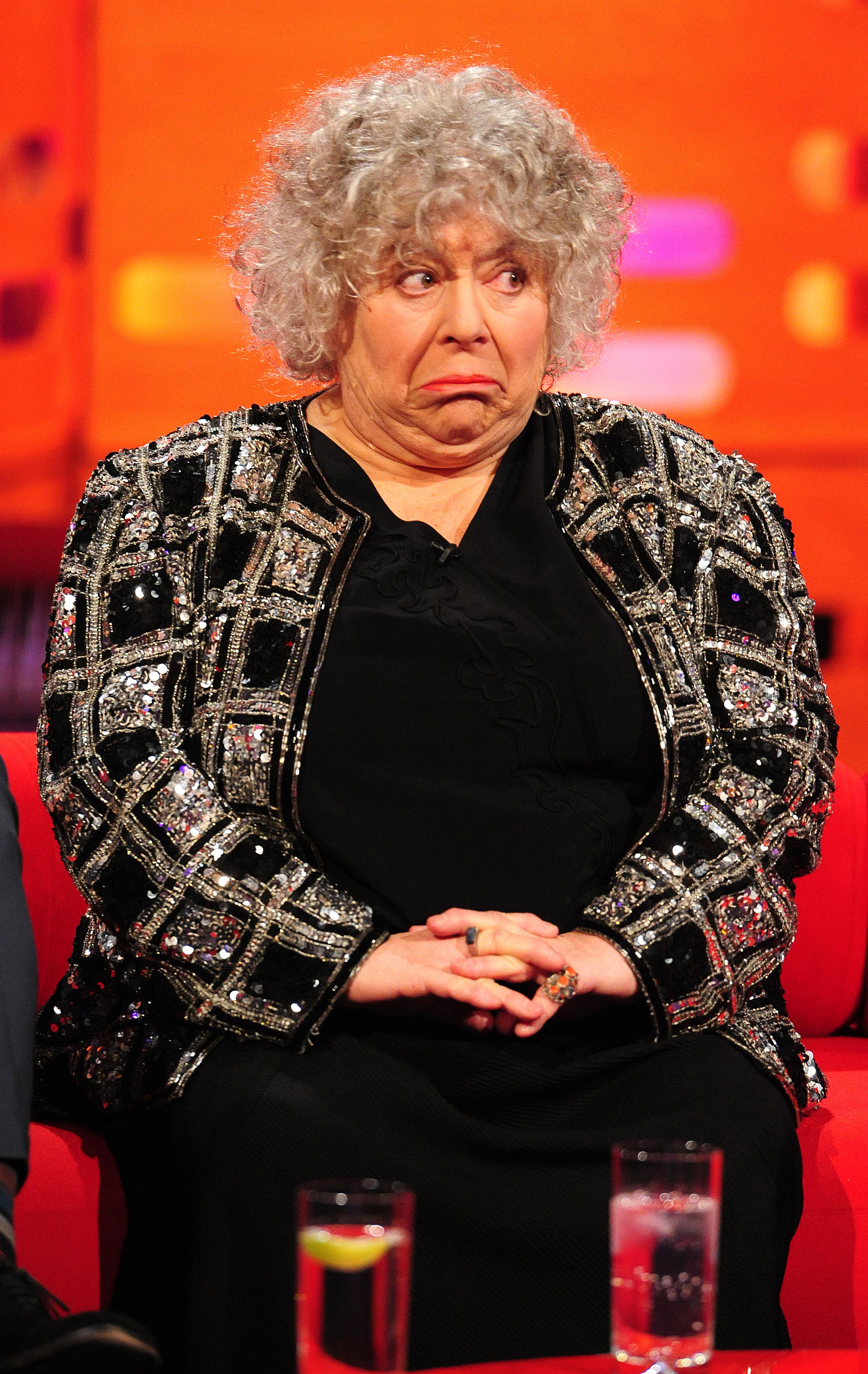 Miriam Margolyes during the filming of "The Graham Norton Show" on 20 February 2014 in London, Englnd. | Source: Getty Images