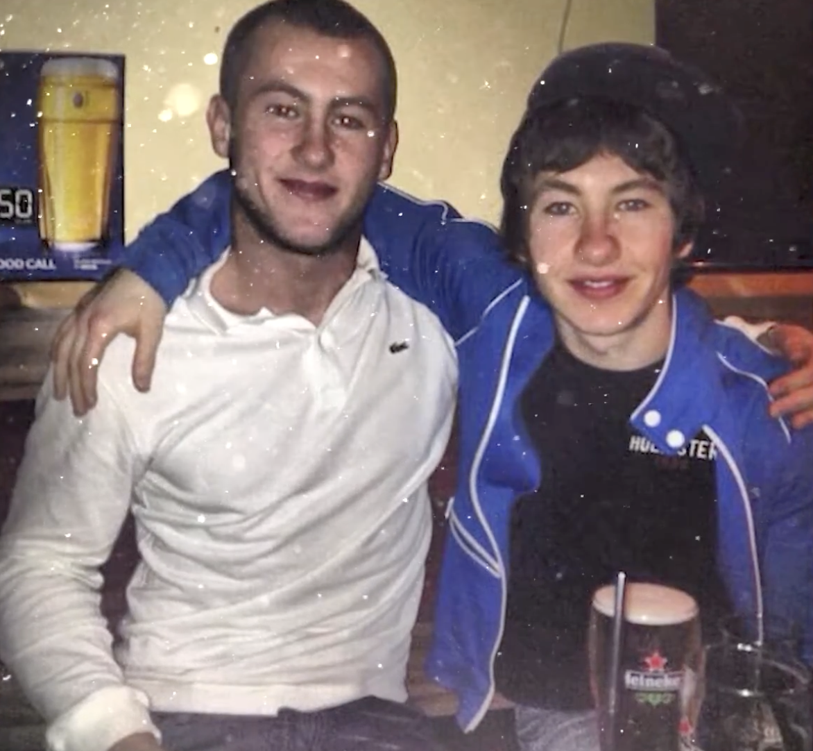 Barry Keoghan pictured with his brother Eric, from a video dated April 13, 2022 | Source: YouTube/@FamousLife