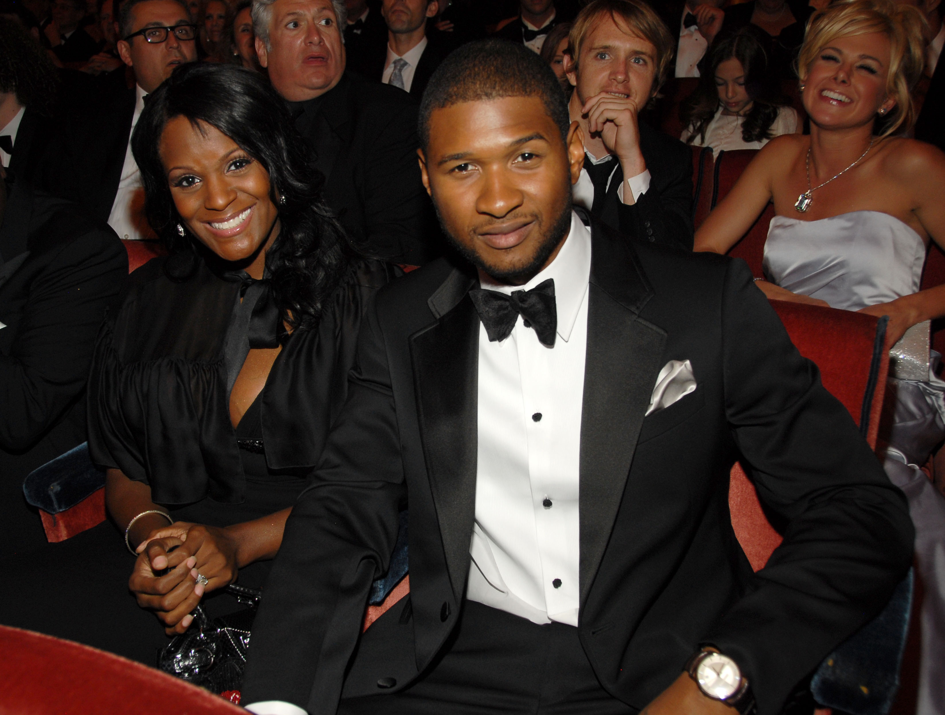 Tamika Foster and Usher at the 61st Annual Tony Awards on June 10, 2007. | Source: Getty Images