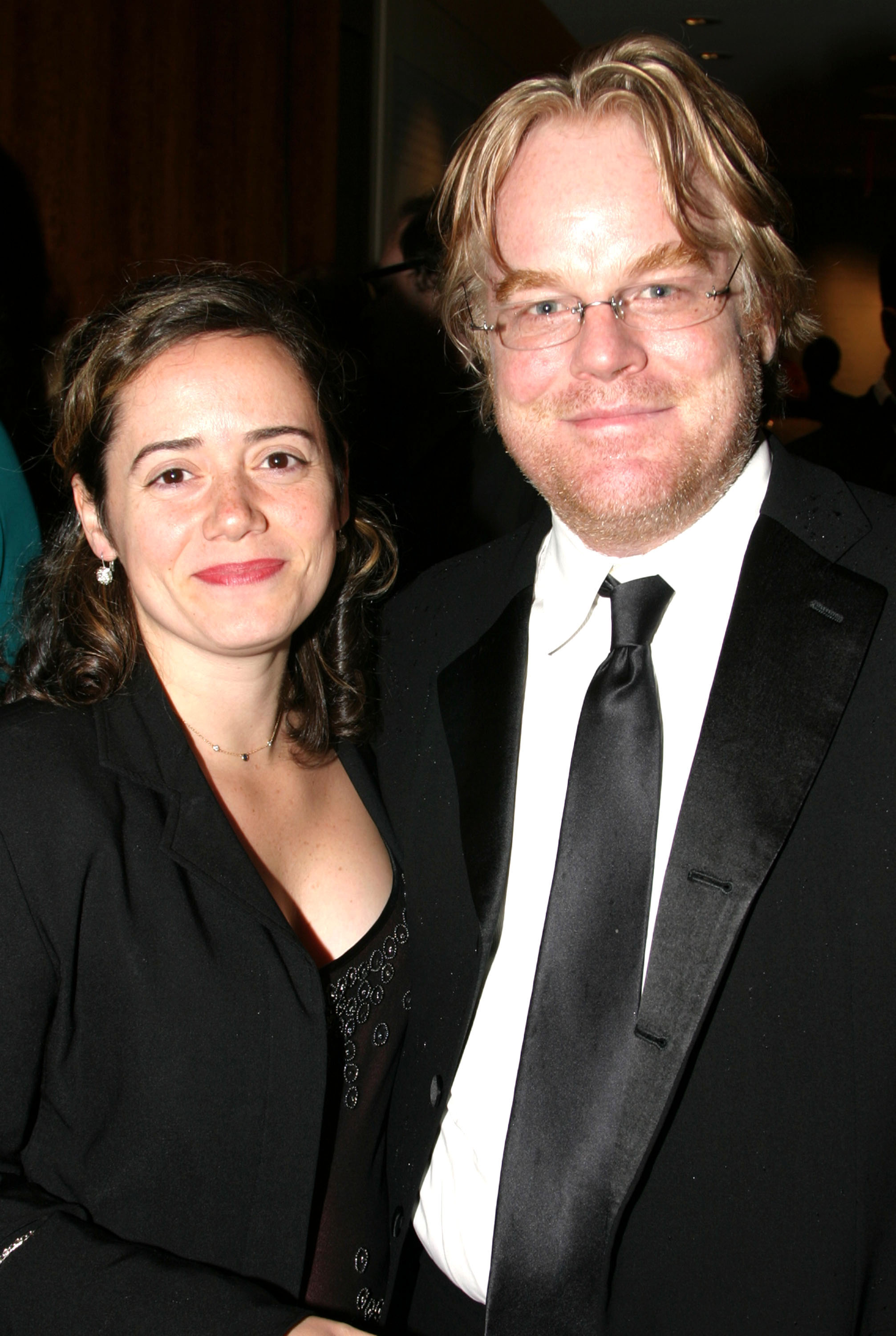 Mimi ODonnell and Philip Seymour Hoffman during the opening night of 