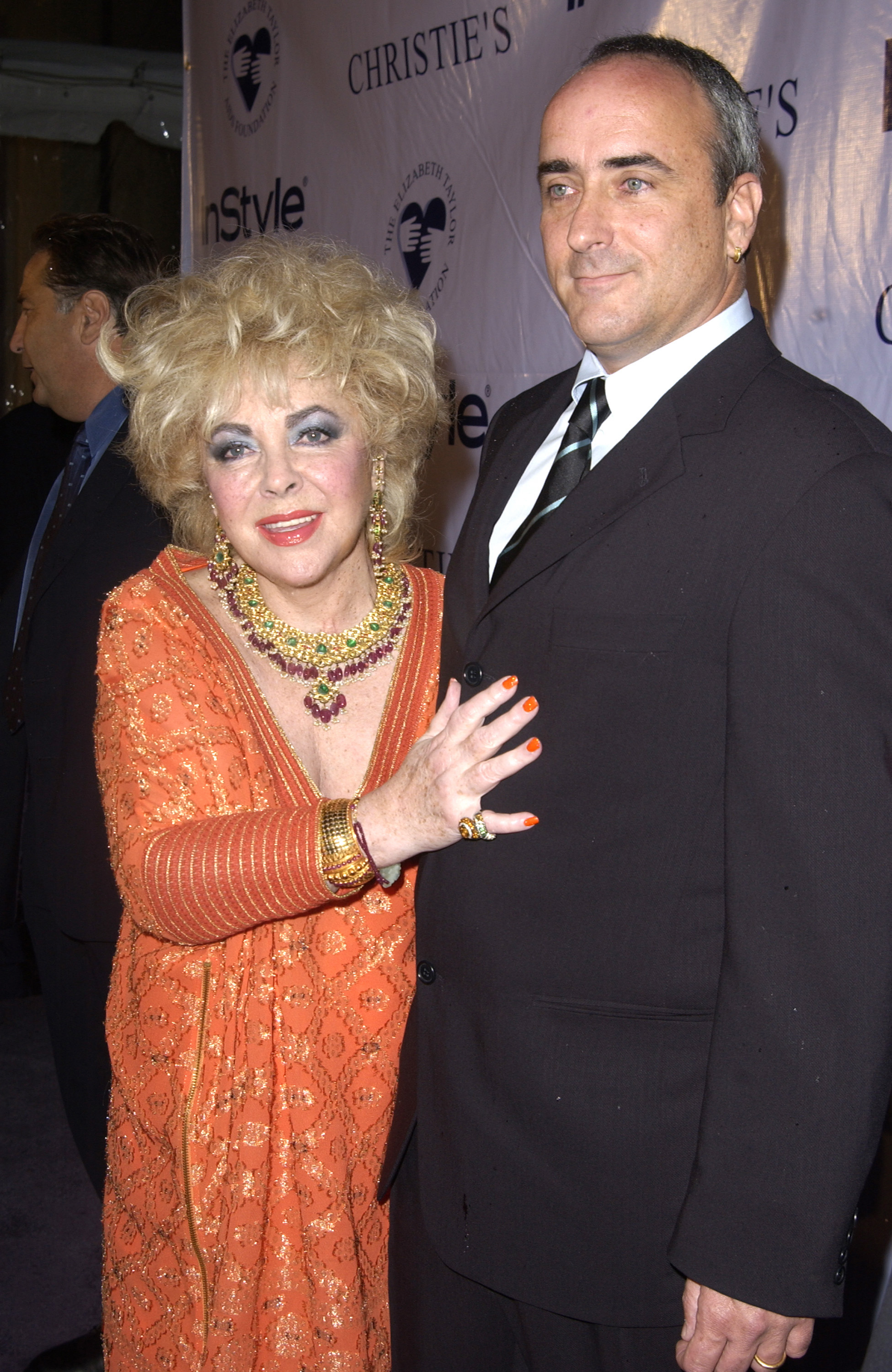 Elizabeth Taylor and son Chris Wilding during InStyle Magazine Gala to Celebrate the Release of "Elizabeth Taylor: My Love Affair with Jewelry" at Christie's in New York City on September 26, 2002 | Source: Getty Images