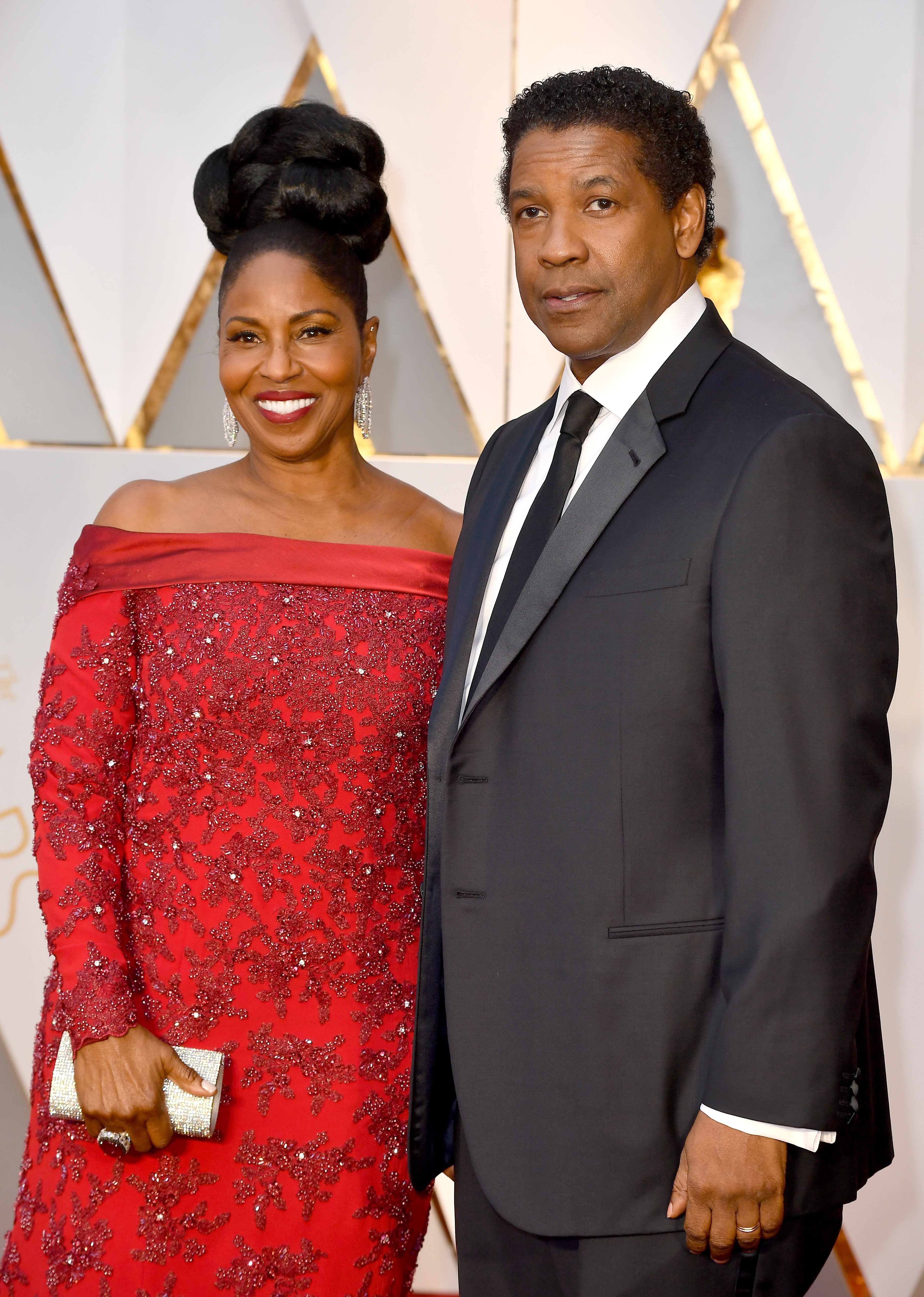 Denzel and Pauletta Washington at the 89th Annual Academy Awards in 2017 | Source: Getty Images