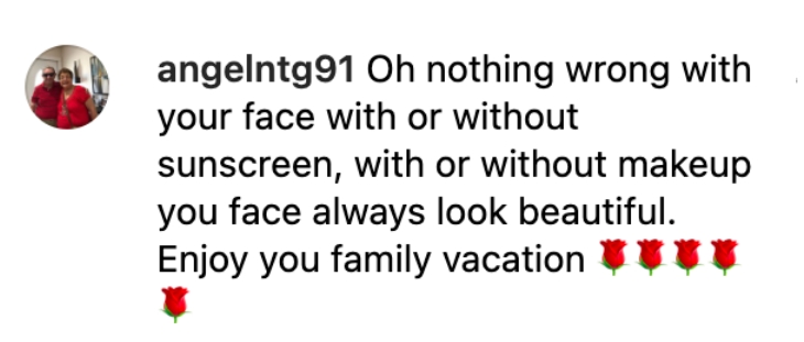 A fans comments on Danica McKellar's vacation photos. | Source: Instagram.com/danicamckellar