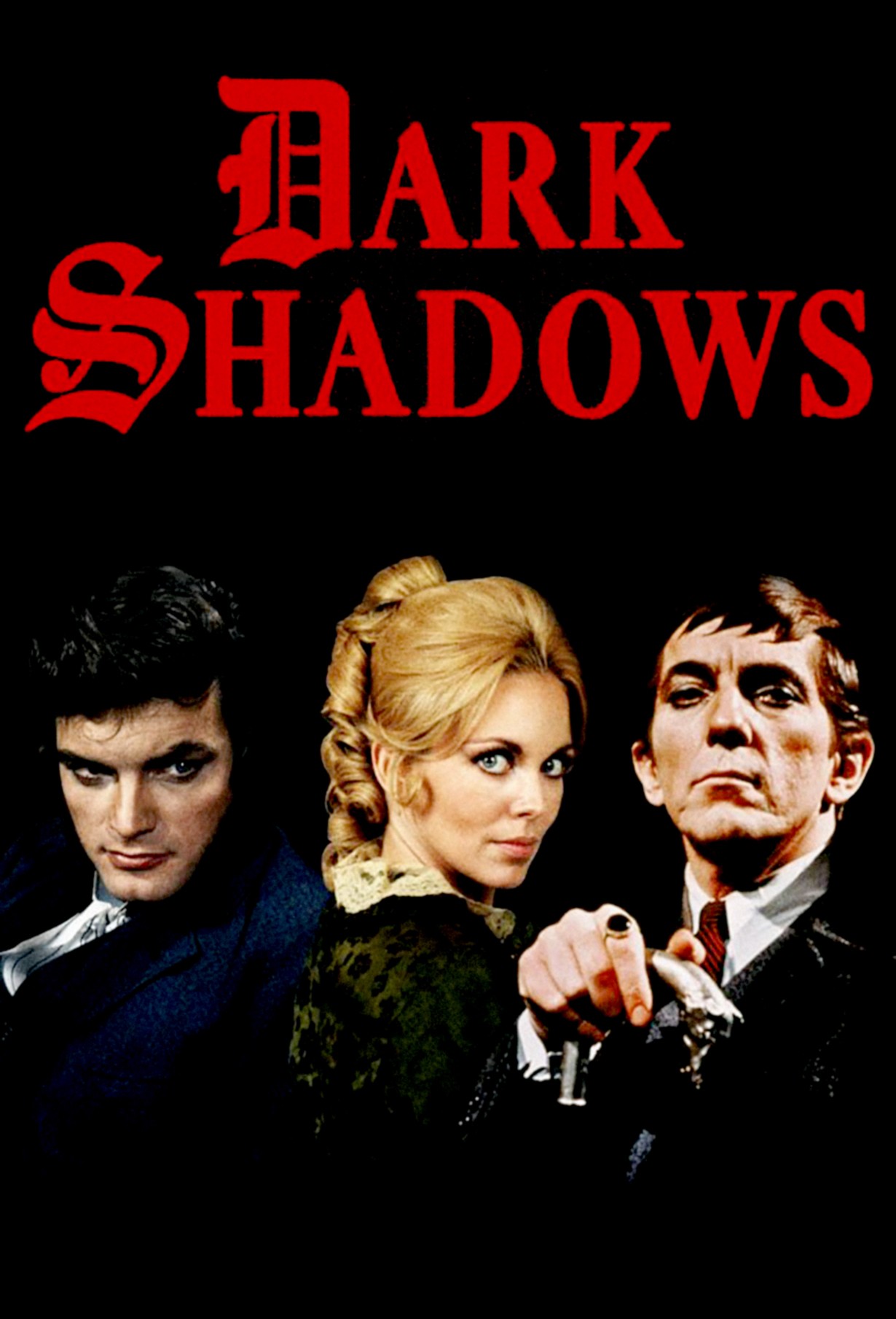 David Selby, Lara Parker, and Jonathan Frid appear on a “Dark Shadows” poster in 1966 | Source: Getty Images