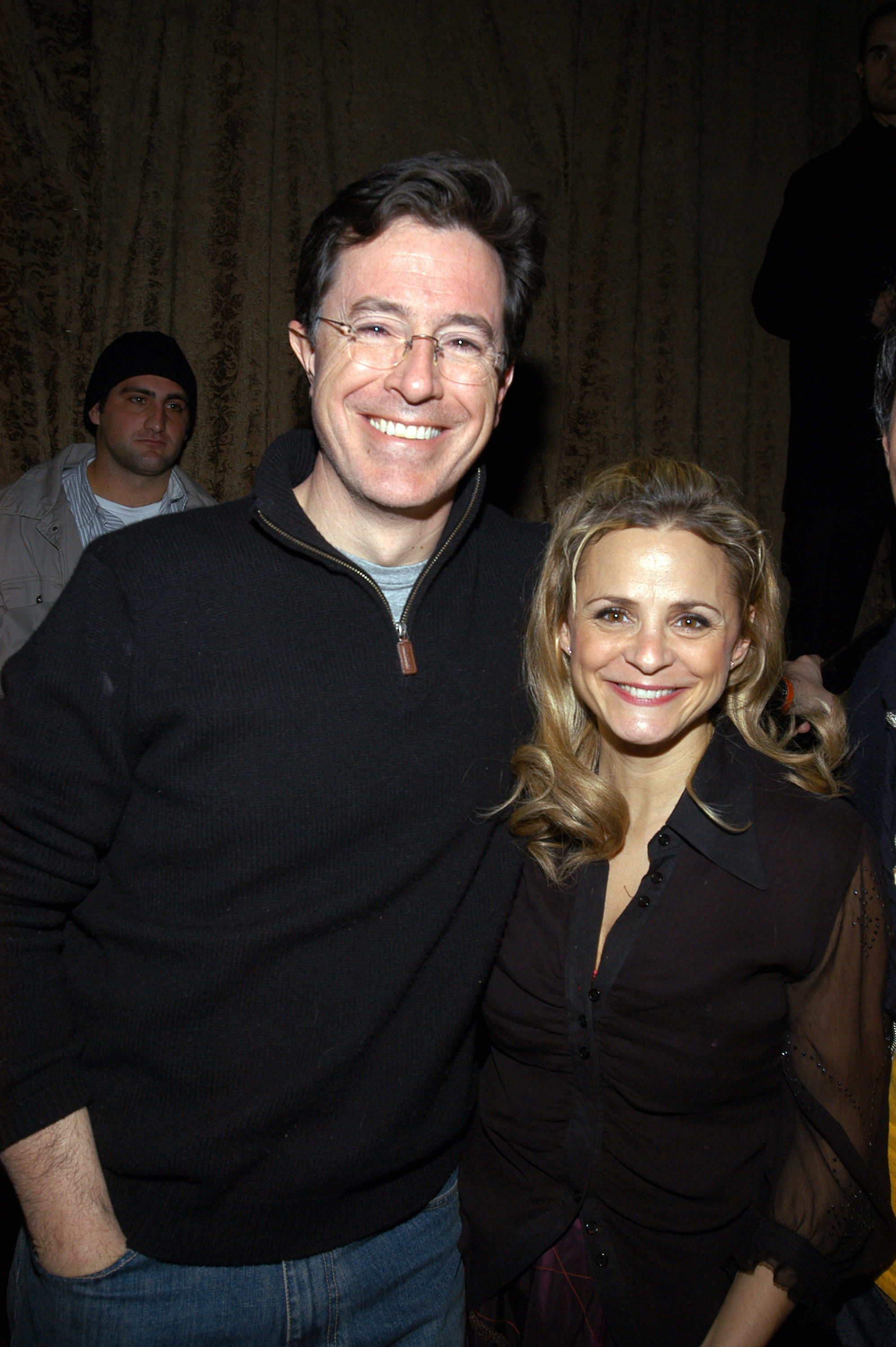 Stephen Colbert and Amy Sedaris during 2005 Park City - "Strangers with Candy" Party at Monkey Bar in Park City, Utah, United States on January 24, 2005 | Source: Getty Images