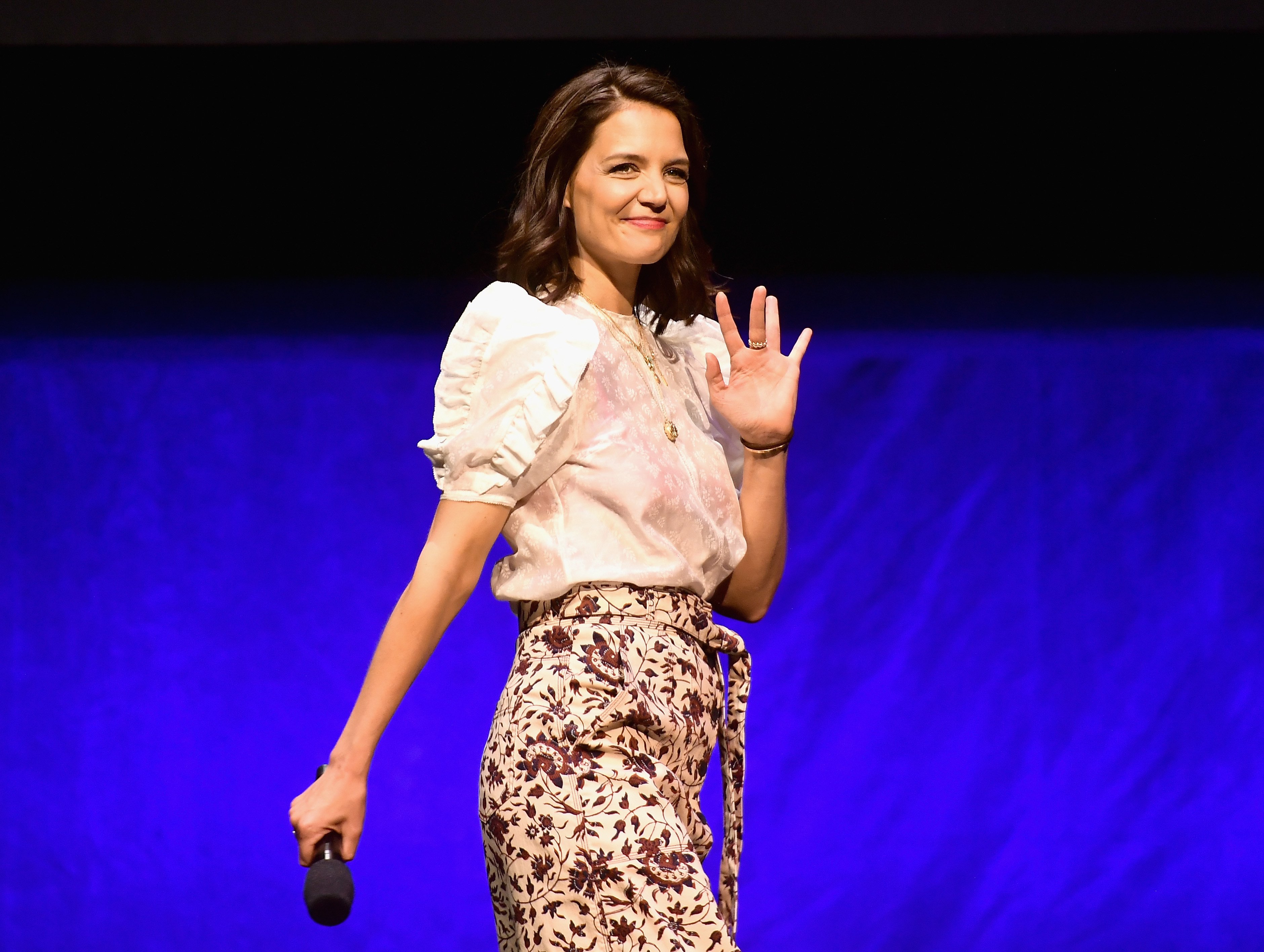 Katie Holmes speaks onstage at CinemaCon 2019 | Photo: Getty Images